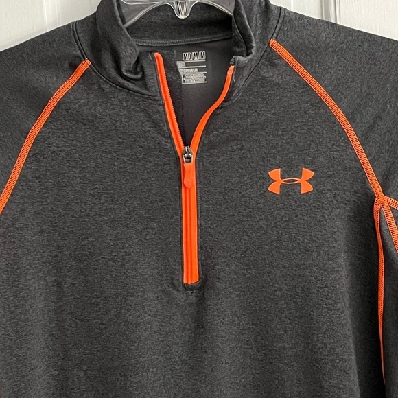 Under Armour Mens Coldgear Mock Long Sleeve 1/4 Zip Pull Over for Cold Weather - Picture 2 of 11